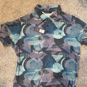 NWT Travis Mathew Patterned Polo